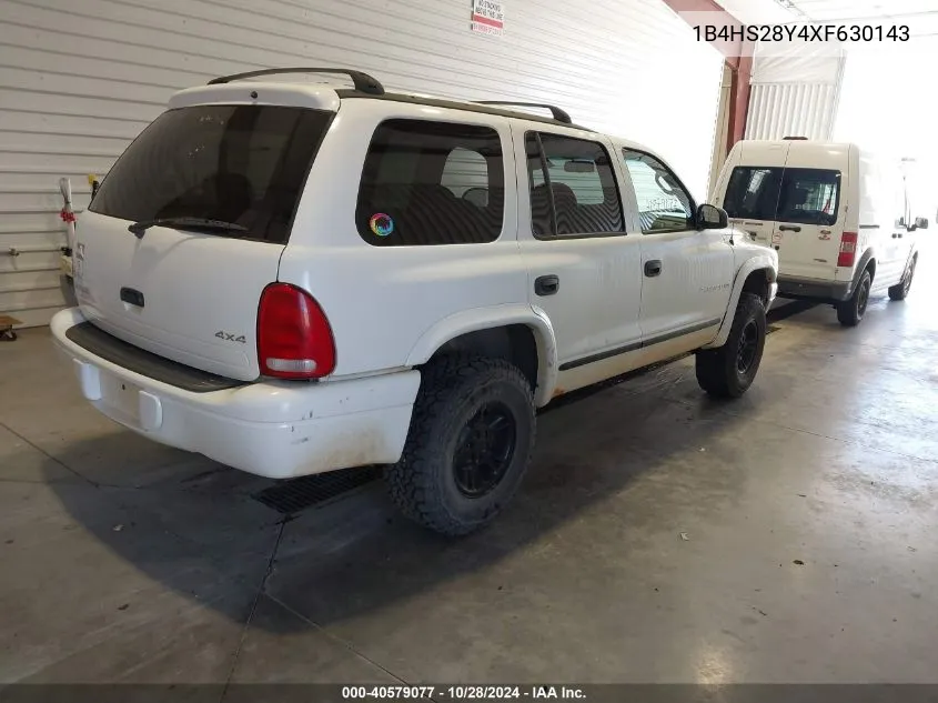 1999 Dodge Durango VIN: 1B4HS28Y4XF630143 Lot: 40579077