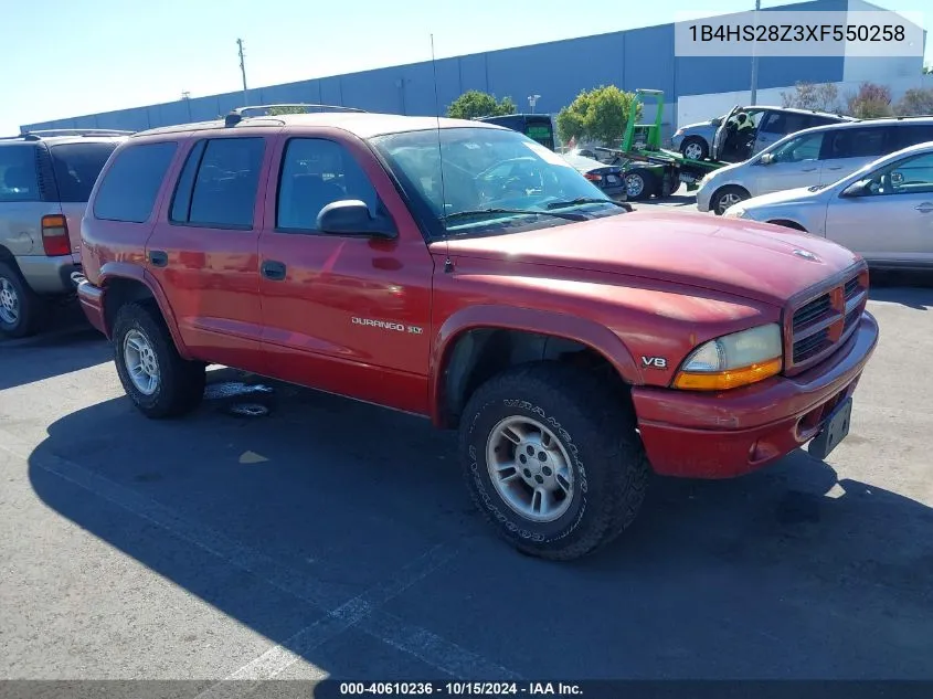 1999 Dodge Durango VIN: 1B4HS28Z3XF550258 Lot: 40610236