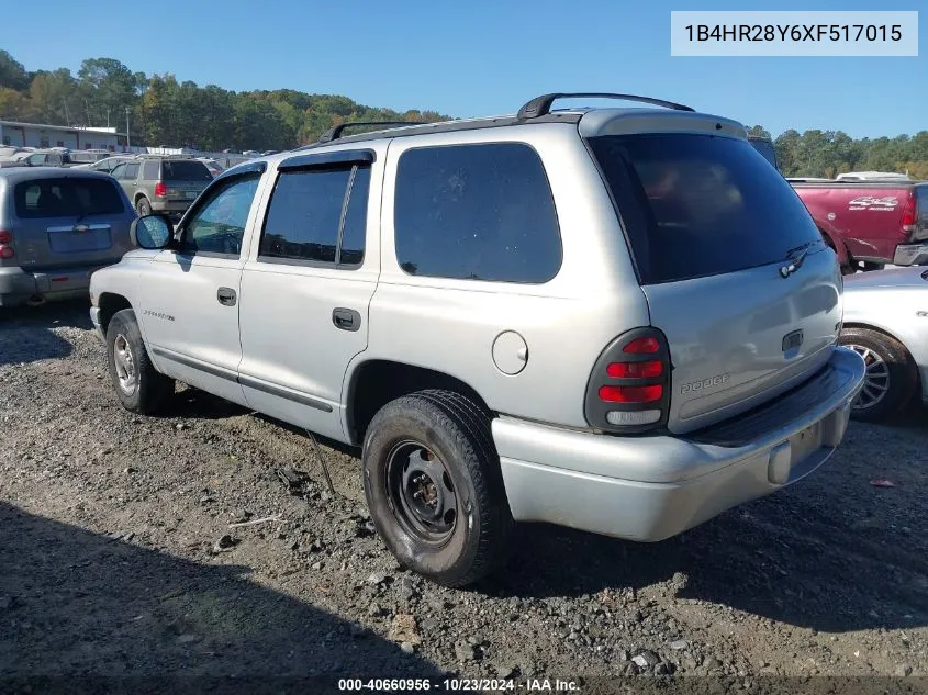 1999 Dodge Durango VIN: 1B4HR28Y6XF517015 Lot: 40660956