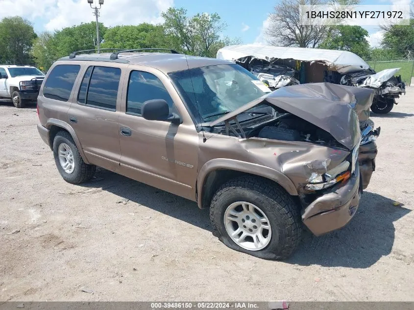 2000 Dodge Durango VIN: 1B4HS28N1YF271972 Lot: 40401835