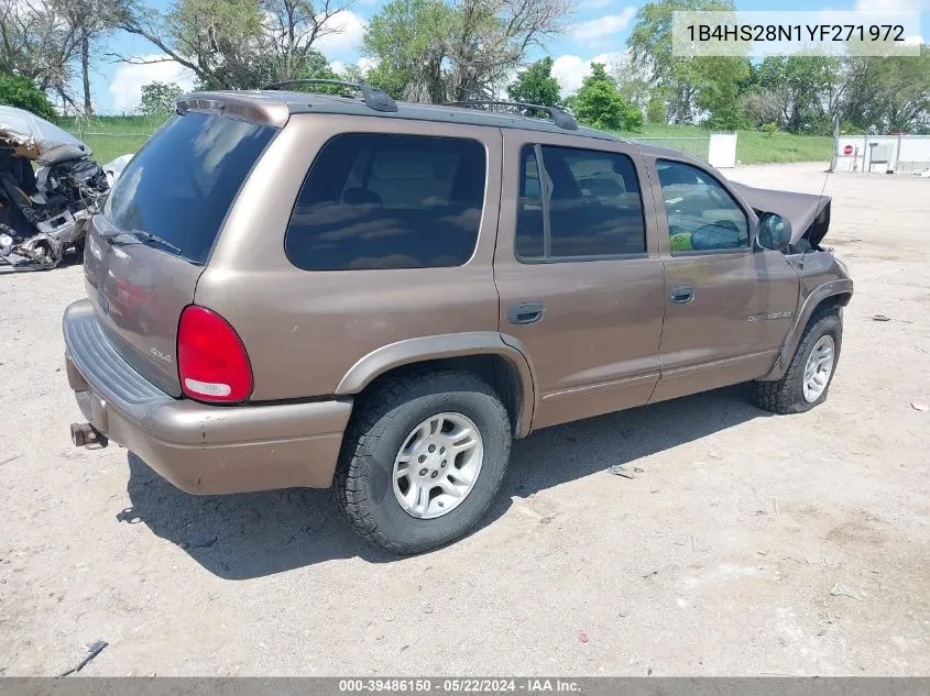 2000 Dodge Durango VIN: 1B4HS28N1YF271972 Lot: 40401835