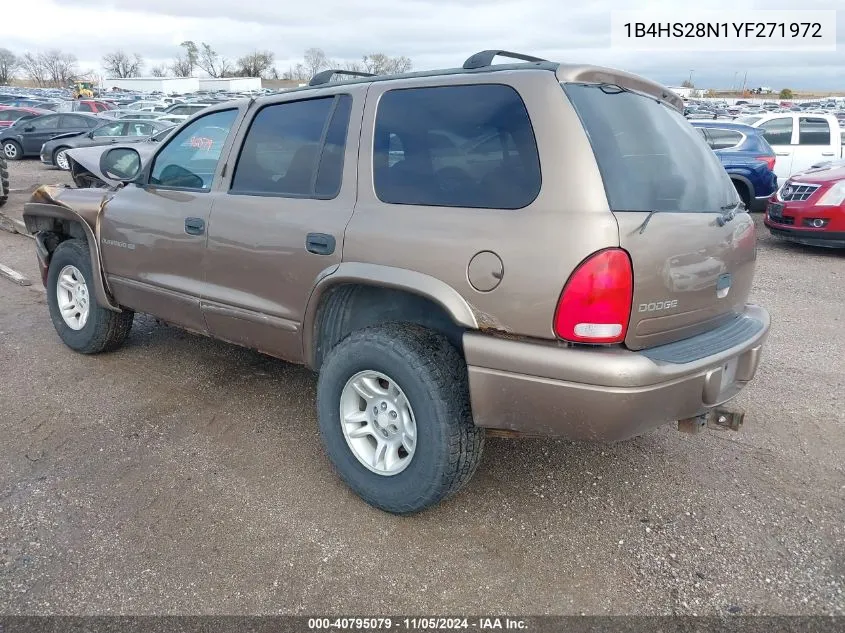 2000 Dodge Durango VIN: 1B4HS28N1YF271972 Lot: 40795079