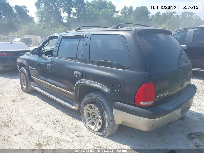 2001 Dodge Durango VIN: 1B4HS28NX1F637613 Lot: 39787350