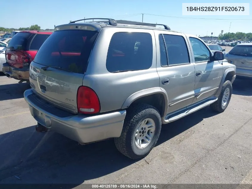 2001 Dodge Durango Slt VIN: 1B4HS28Z91F520673 Lot: 40125789