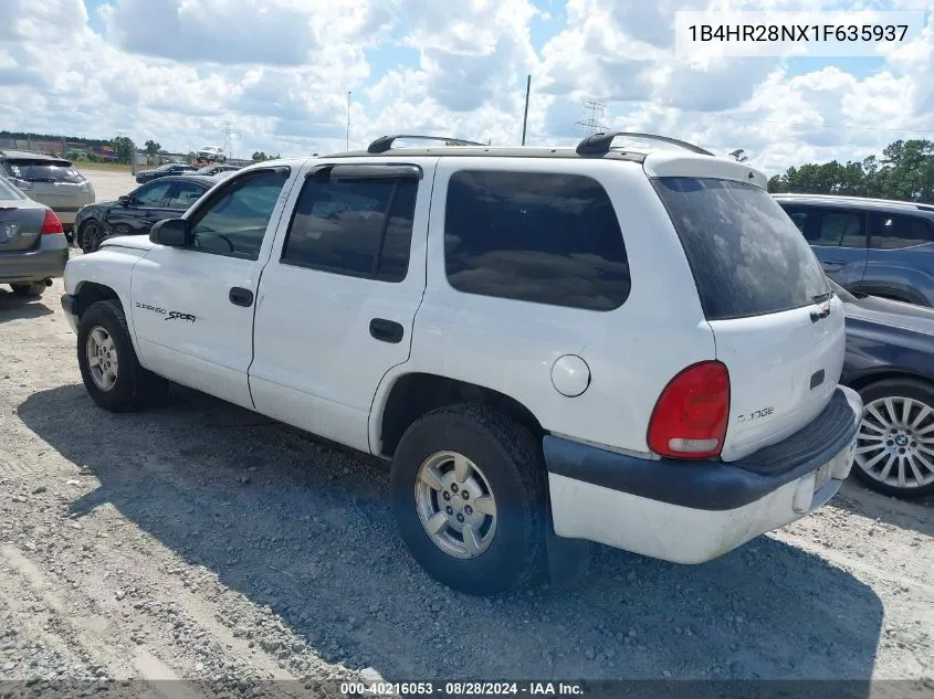 2001 Dodge Durango VIN: 1B4HR28NX1F635937 Lot: 40216053