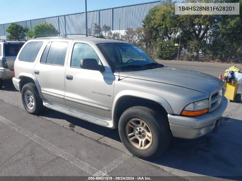 2001 Dodge Durango VIN: 1B4HS28N81F628201 Lot: 40431519