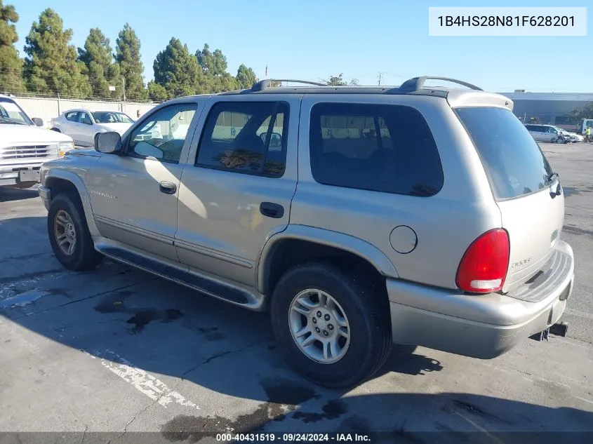 2001 Dodge Durango VIN: 1B4HS28N81F628201 Lot: 40431519