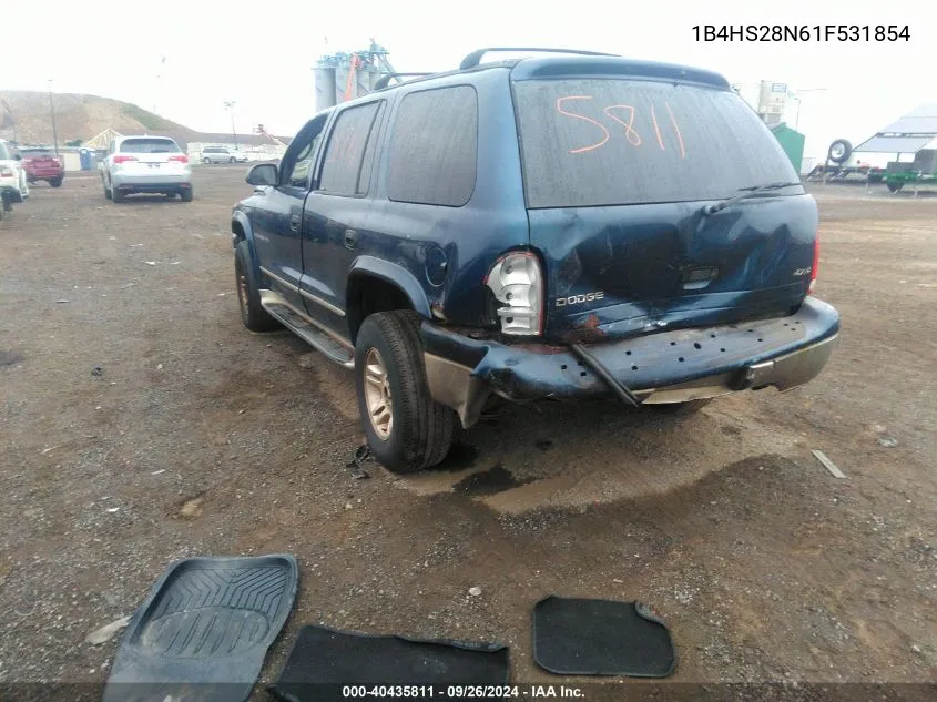 2001 Dodge Durango VIN: 1B4HS28N61F531854 Lot: 40435811