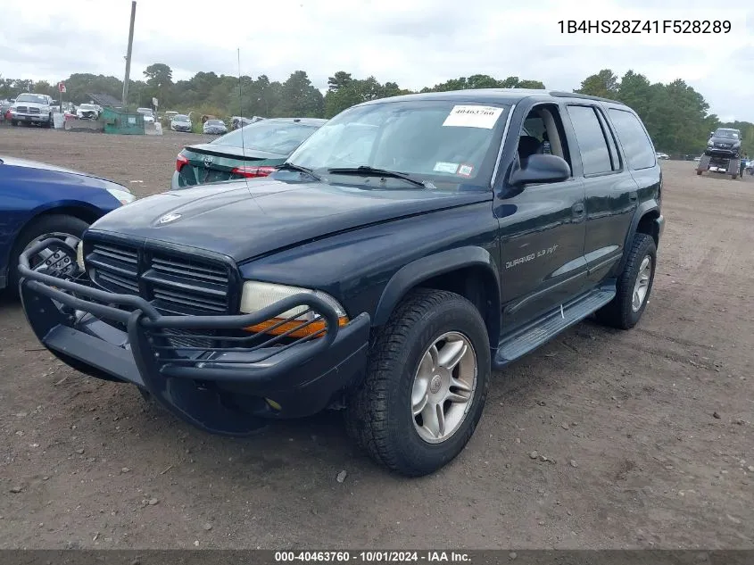 2001 Dodge Durango Slt VIN: 1B4HS28Z41F528289 Lot: 40463760