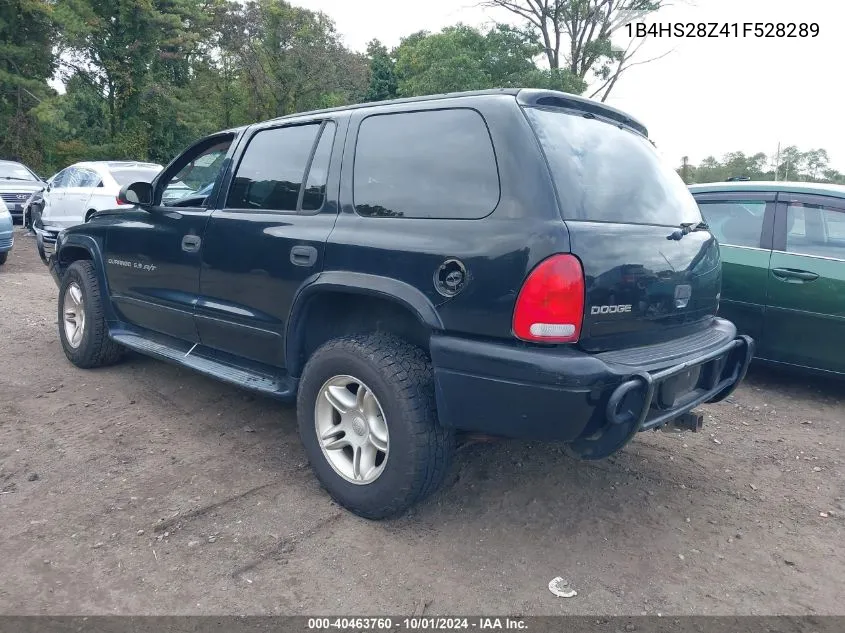 2001 Dodge Durango Slt VIN: 1B4HS28Z41F528289 Lot: 40463760