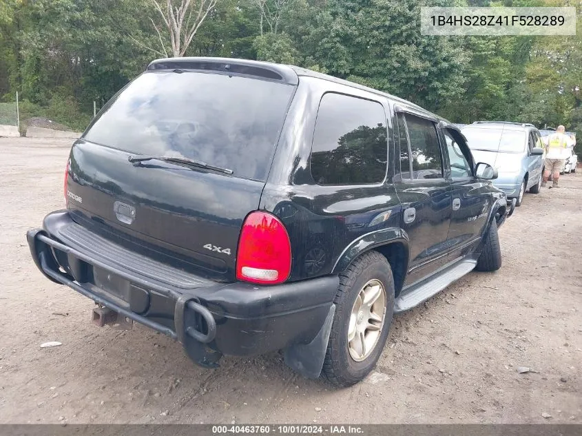 2001 Dodge Durango Slt VIN: 1B4HS28Z41F528289 Lot: 40463760