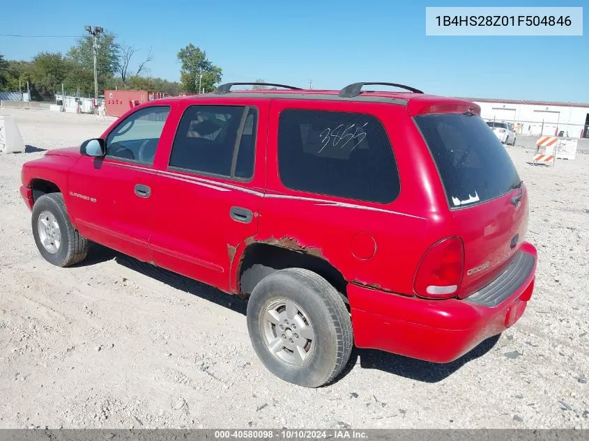 2001 Dodge Durango R/T VIN: 1B4HS28Z01F504846 Lot: 40580098