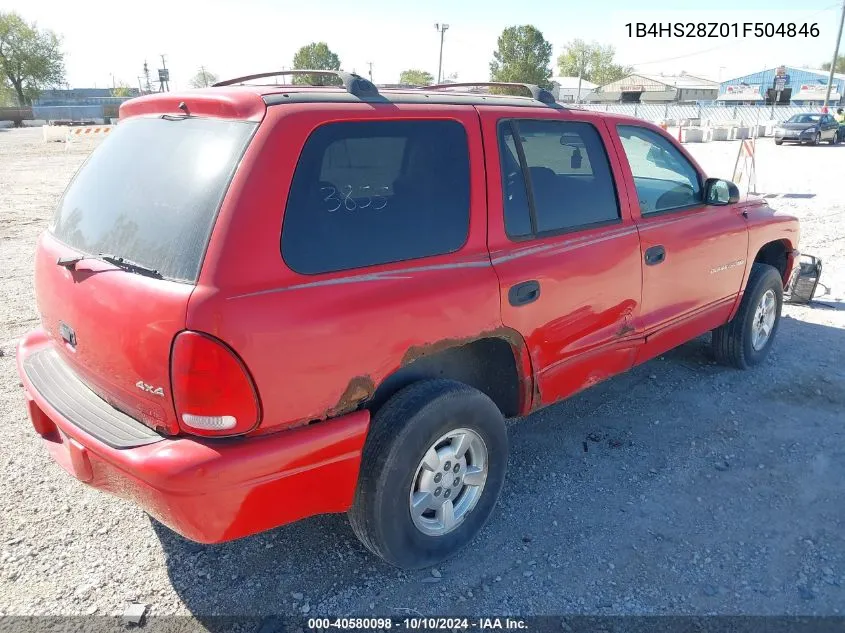 2001 Dodge Durango R/T VIN: 1B4HS28Z01F504846 Lot: 40580098