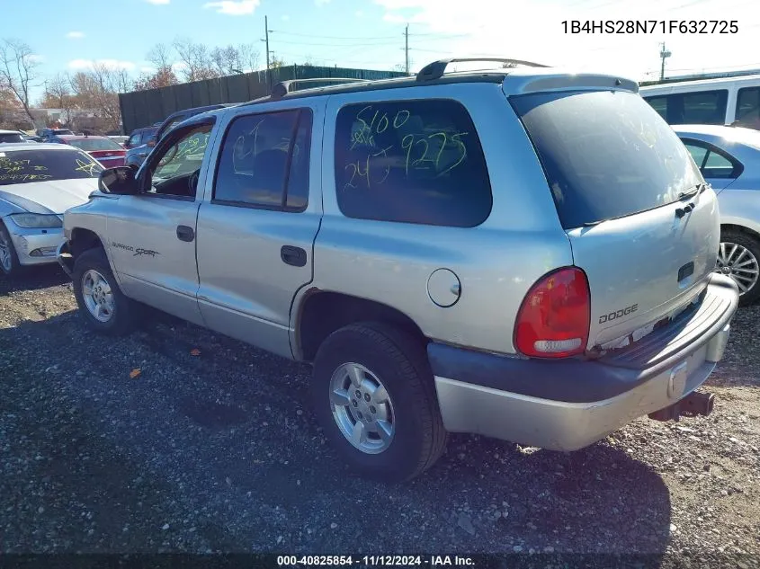 2001 Dodge Durango VIN: 1B4HS28N71F632725 Lot: 40825854