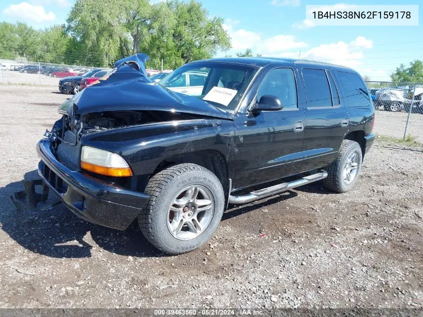 2002 Dodge Durango Sport VIN: 1B4HS38N62F159178 Lot: 39463560