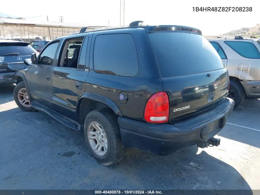 1B4HR48Z82F208238 2002 Dodge Durango Slt