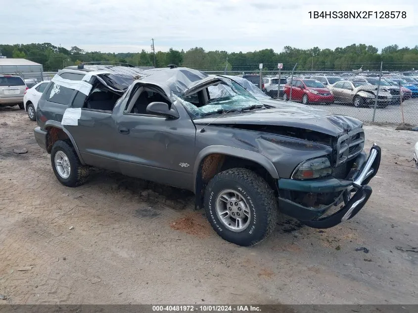 2002 Dodge Durango Sport VIN: 1B4HS38NX2F128578 Lot: 40481972