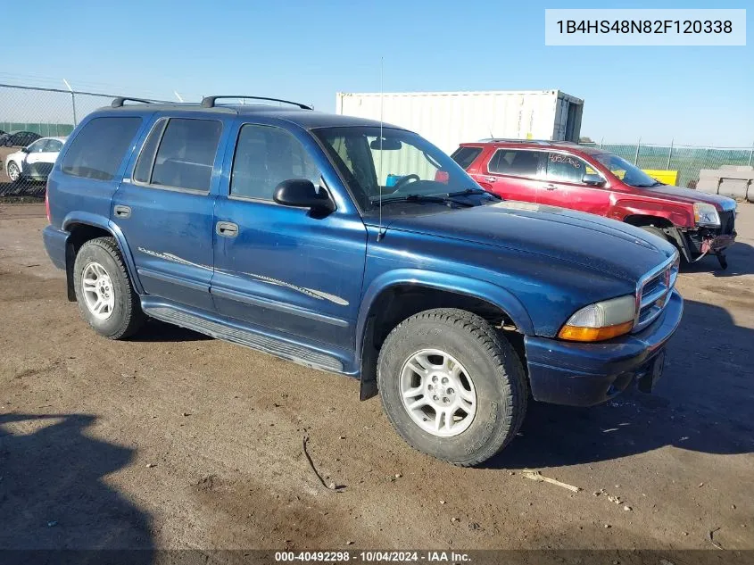 2002 Dodge Durango Slt VIN: 1B4HS48N82F120338 Lot: 40492298