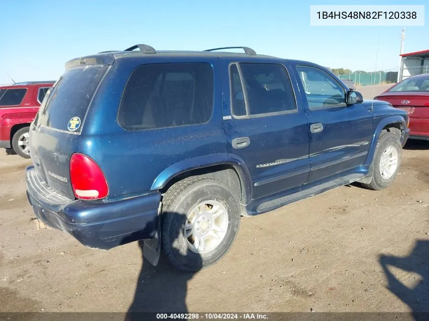 2002 Dodge Durango Slt VIN: 1B4HS48N82F120338 Lot: 40492298