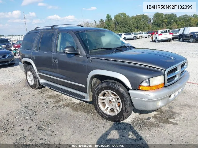 2002 Dodge Durango Slt Plus VIN: 1B4HR58N92F132399 Lot: 40556295