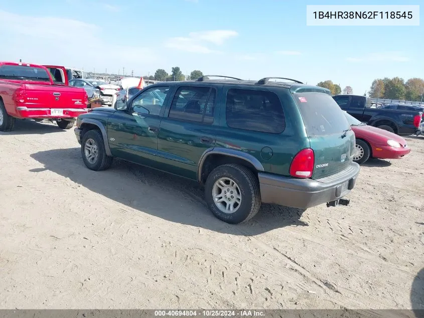 2002 Dodge Durango Sport VIN: 1B4HR38N62F118545 Lot: 40694804