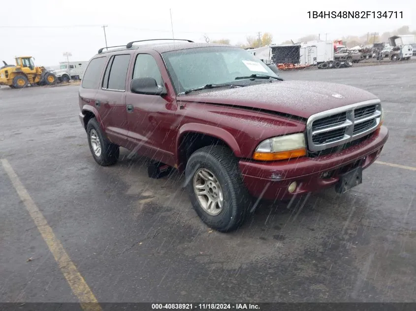 2002 Dodge Durango Slt VIN: 1B4HS48N82F134711 Lot: 40838921