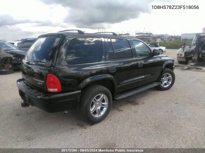 1D8HS78Z23F518056 2003 Dodge Durango R/T