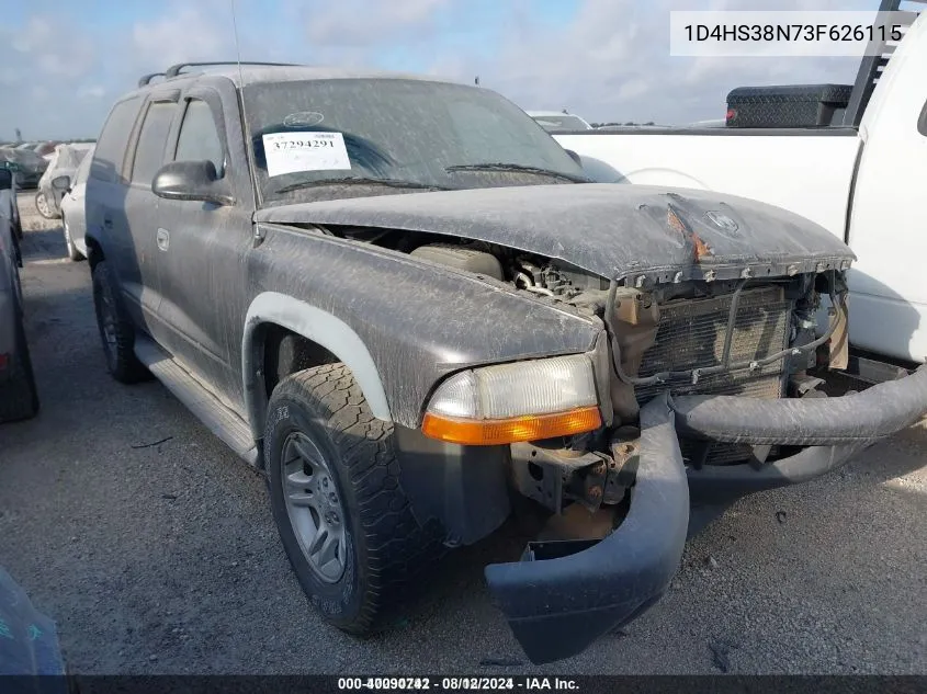 2003 Dodge Durango Sport/Sxt VIN: 1D4HS38N73F626115 Lot: 40090742