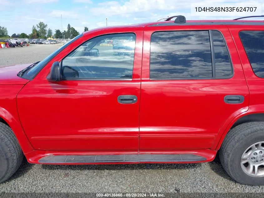 2003 Dodge Durango Slt VIN: 1D4HS48N33F624707 Lot: 40136860