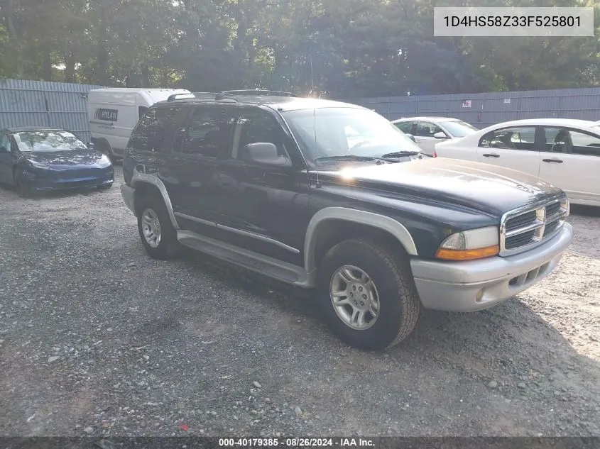 1D4HS58Z33F525801 2003 Dodge Durango Slt Plus