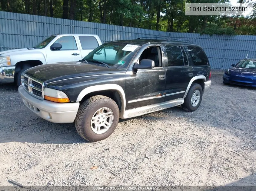 2003 Dodge Durango Slt Plus VIN: 1D4HS58Z33F525801 Lot: 40179385