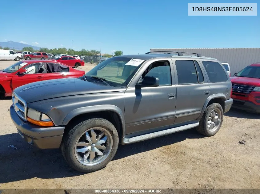 2003 Dodge Durango Slt VIN: 1D8HS48N53F605624 Lot: 40354338