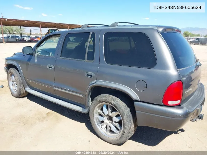 2003 Dodge Durango Slt VIN: 1D8HS48N53F605624 Lot: 40354338