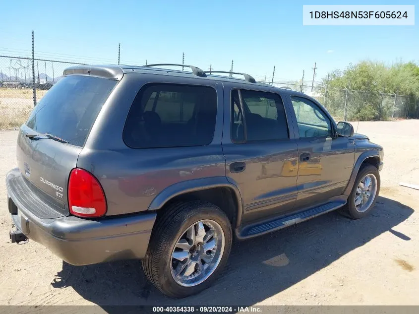 2003 Dodge Durango Slt VIN: 1D8HS48N53F605624 Lot: 40354338