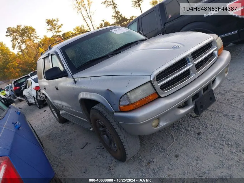 2003 Dodge Durango Slt VIN: 1D4HS48N53F44387 Lot: 40689888