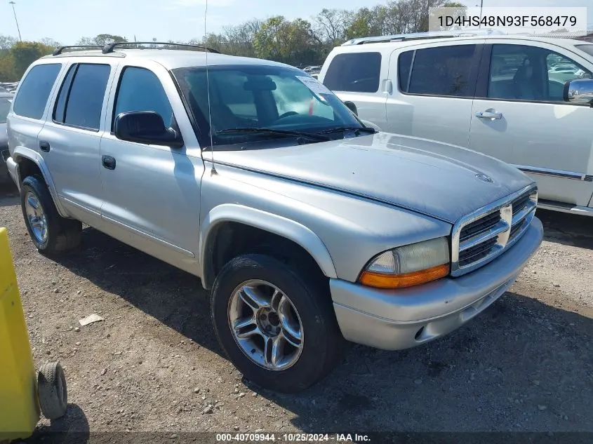 2003 Dodge Durango Slt VIN: 1D4HS48N93F568479 Lot: 40709944