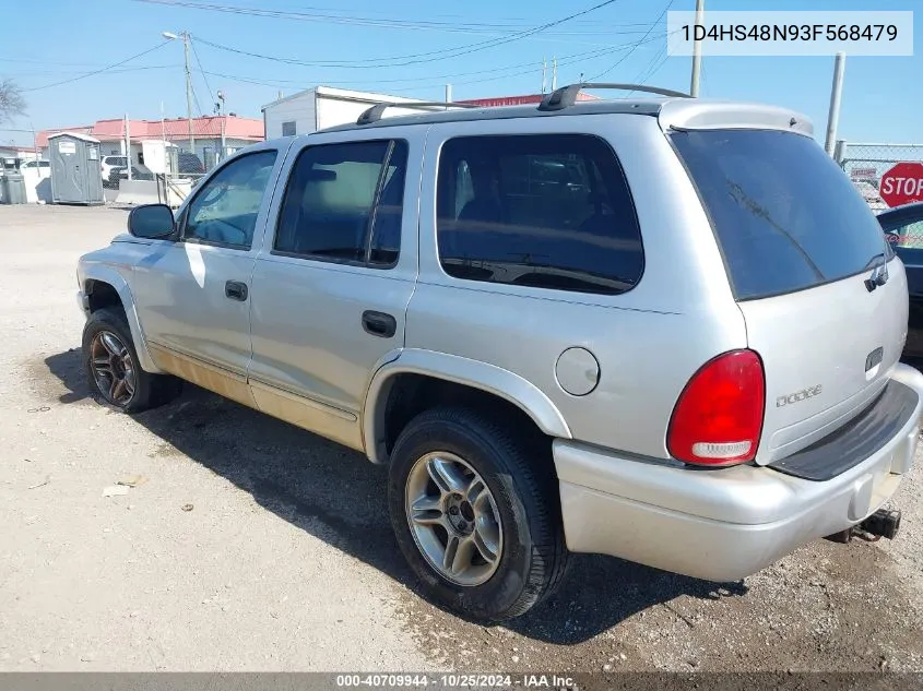 2003 Dodge Durango Slt VIN: 1D4HS48N93F568479 Lot: 40709944