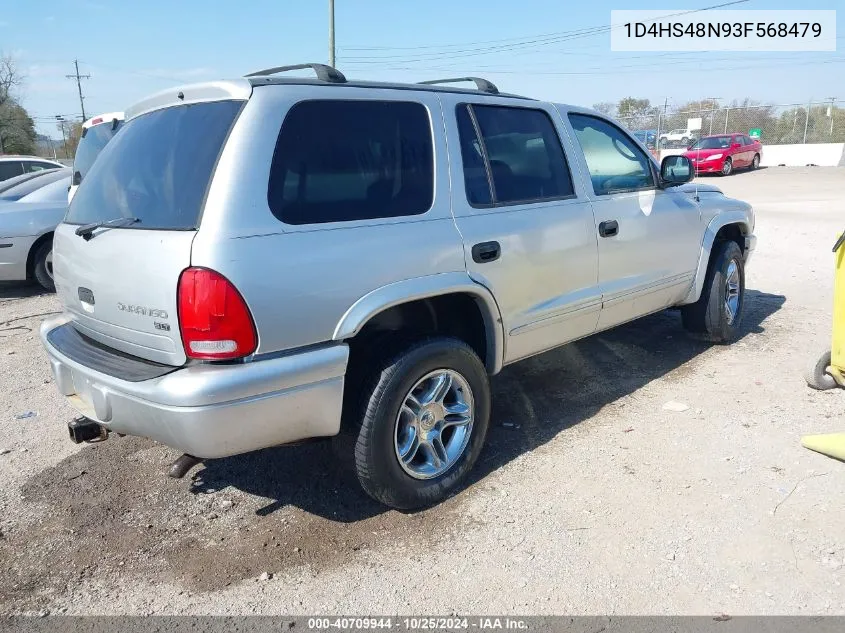 2003 Dodge Durango Slt VIN: 1D4HS48N93F568479 Lot: 40709944