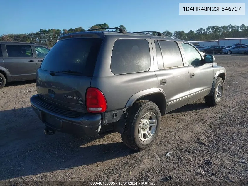 2003 Dodge Durango Slt VIN: 1D4HR48N23F546707 Lot: 40733895