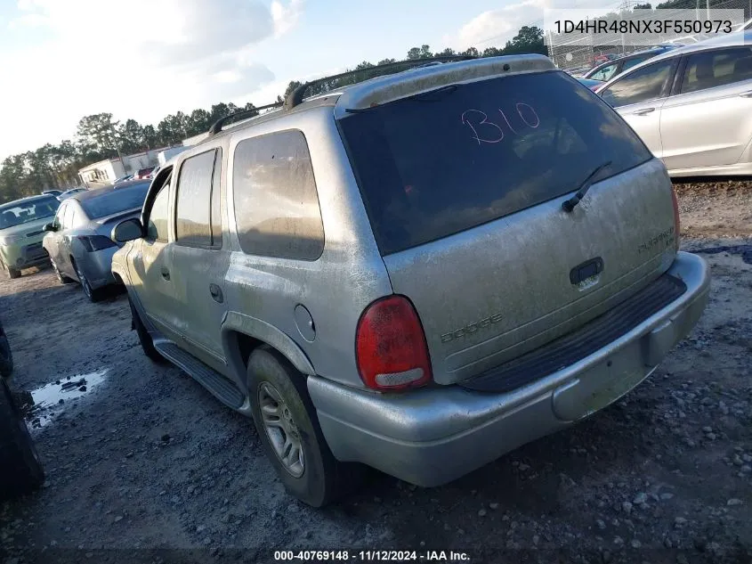 2003 Dodge Durango Slt VIN: 1D4HR48NX3F550973 Lot: 40769148