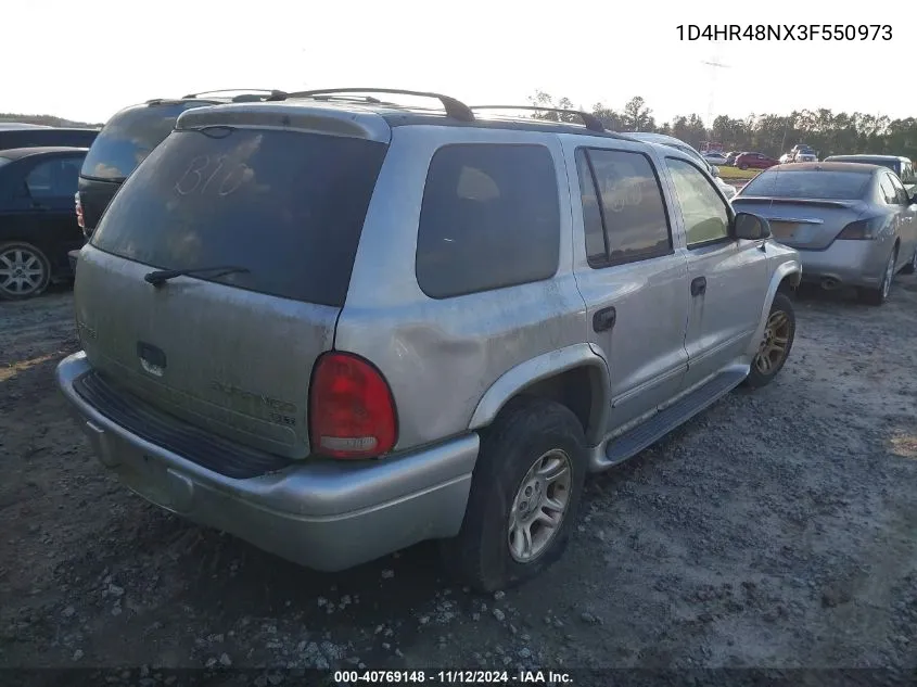 2003 Dodge Durango Slt VIN: 1D4HR48NX3F550973 Lot: 40769148