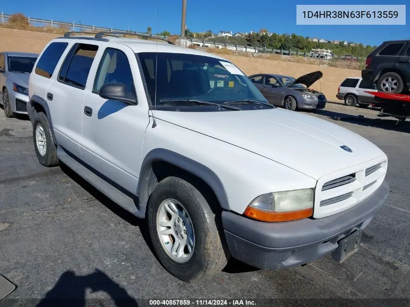 1D4HR38N63F613559 2003 Dodge Durango Sport/Sxt