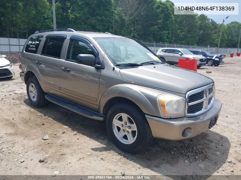 2004 Dodge Durango Slt VIN: 1D4HD48N64F138369 Lot: 39501164