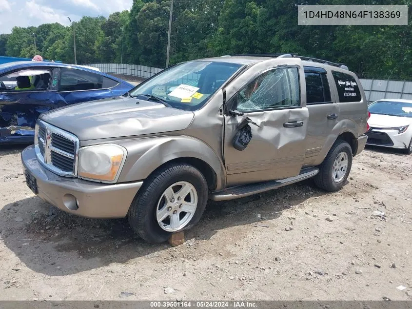 2004 Dodge Durango Slt VIN: 1D4HD48N64F138369 Lot: 39501164