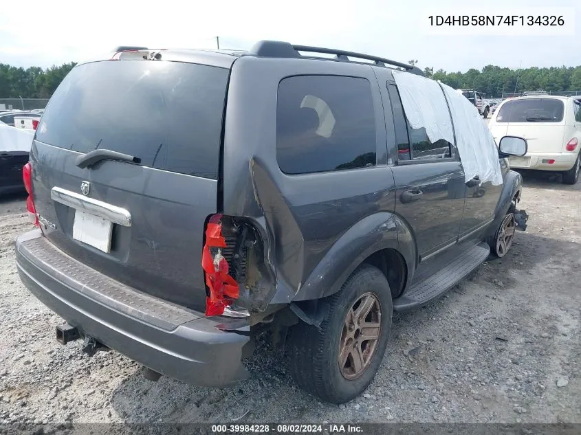 2004 Dodge Durango Limited VIN: 1D4HB58N74F134326 Lot: 39984228