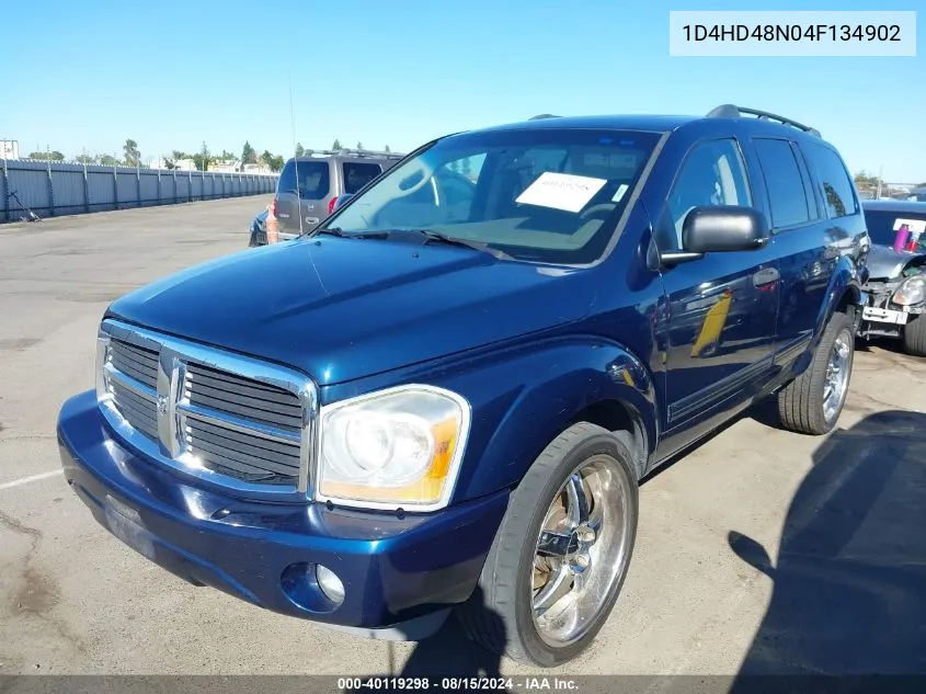 2004 Dodge Durango Slt VIN: 1D4HD48N04F134902 Lot: 40119298