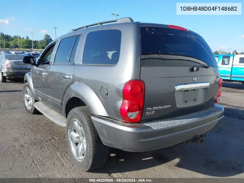 2004 Dodge Durango Slt VIN: 1D8HB48D04F148682 Lot: 40200508