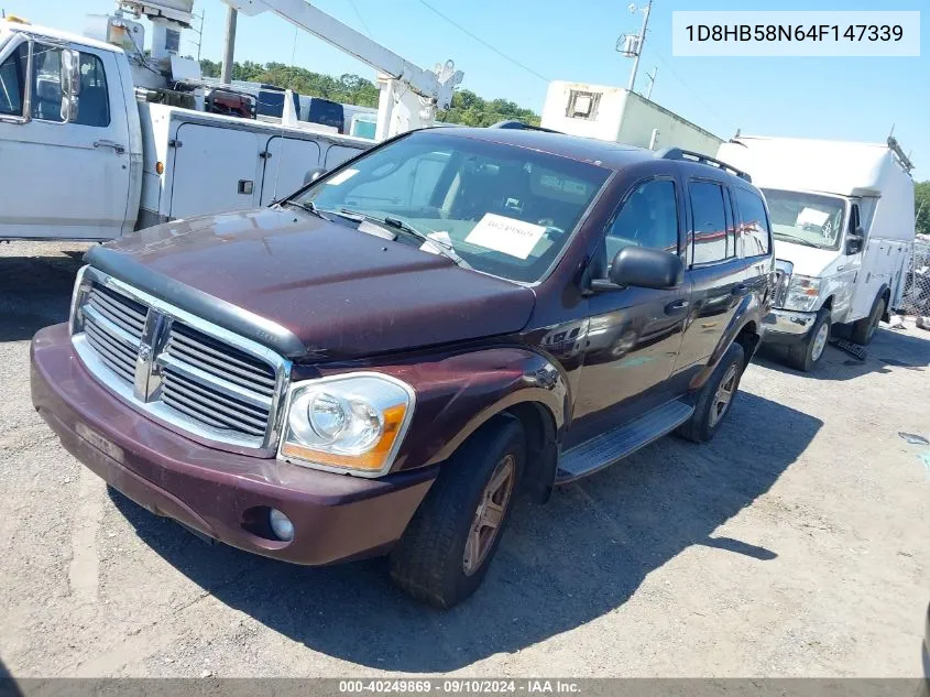 1D8HB58N64F147339 2004 Dodge Durango Limited