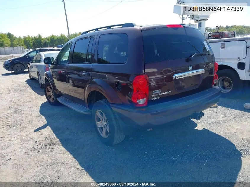 1D8HB58N64F147339 2004 Dodge Durango Limited