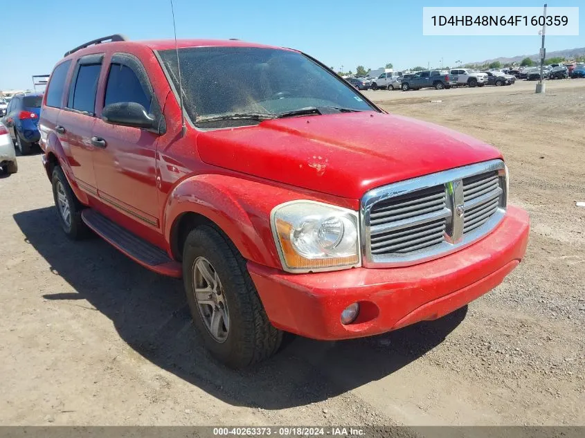 2004 Dodge Durango Slt VIN: 1D4HB48N64F160359 Lot: 40263373